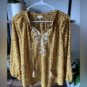 Mason and Belle Blouse (L, yellow)